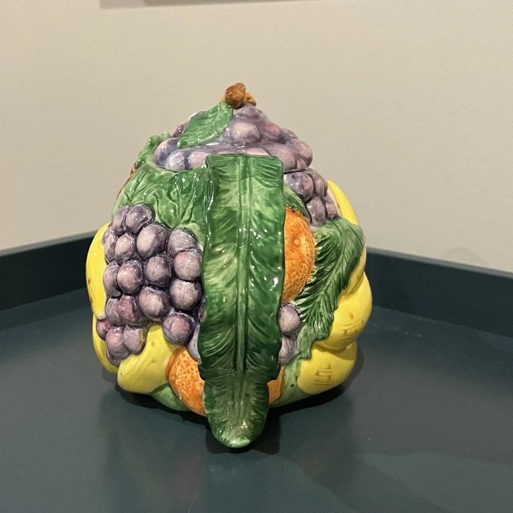 Fitz‎ and Floyd Calypso Fruit Tea Pot 40 oz 1988